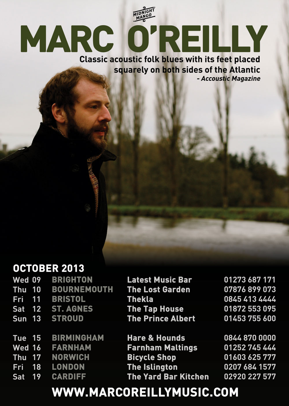 Marc O'Reilly Autumn Tour 2013