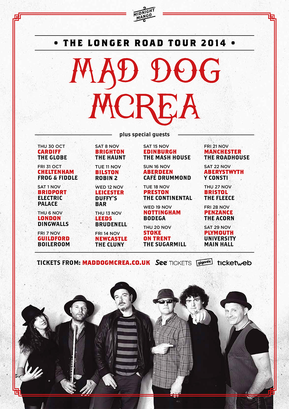 Mad Dog Mcrea - Longer Road Tour Poster