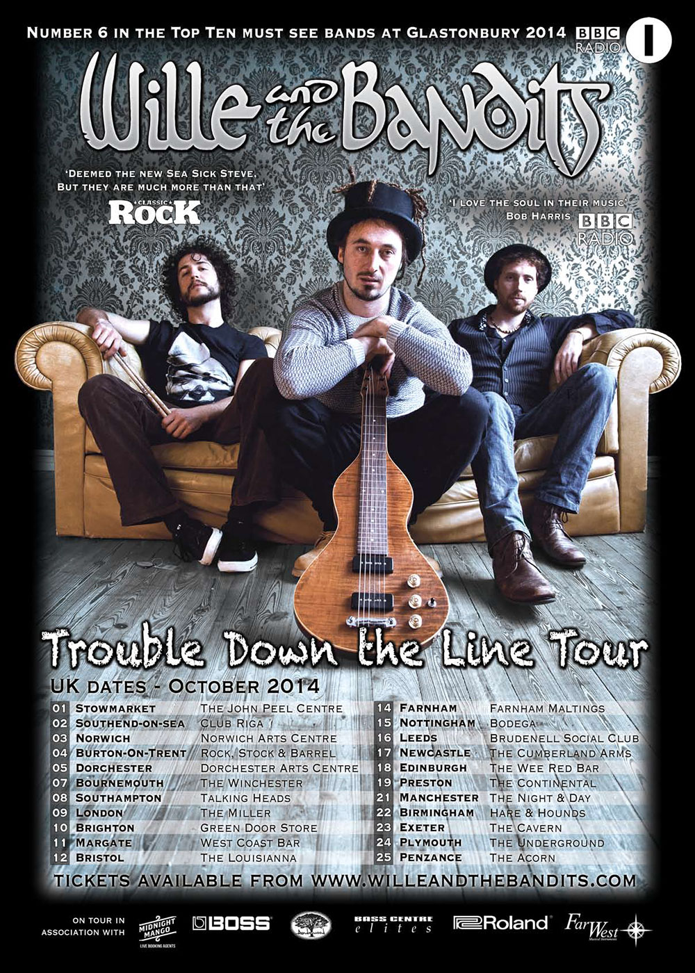 Wille and the Bandits Trouble Down The Line Tour